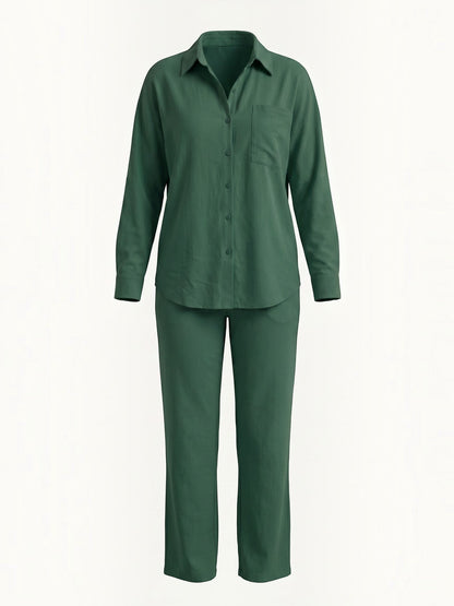 Amber Baumwoll Hosenanzug mit Overshirt