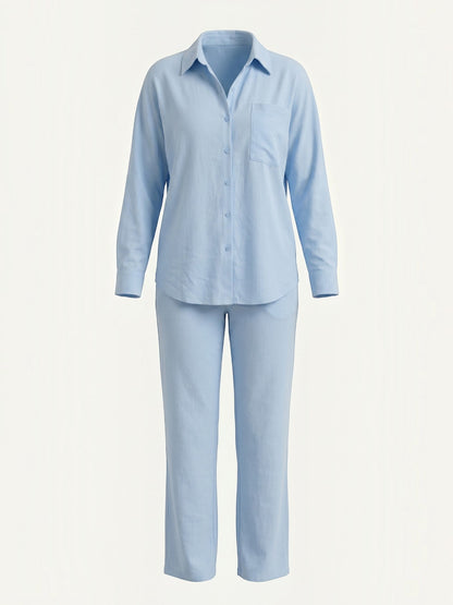Amber Baumwoll Hosenanzug mit Overshirt