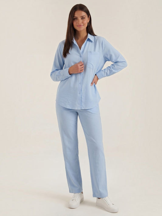 Amber Baumwoll Hosenanzug mit Overshirt