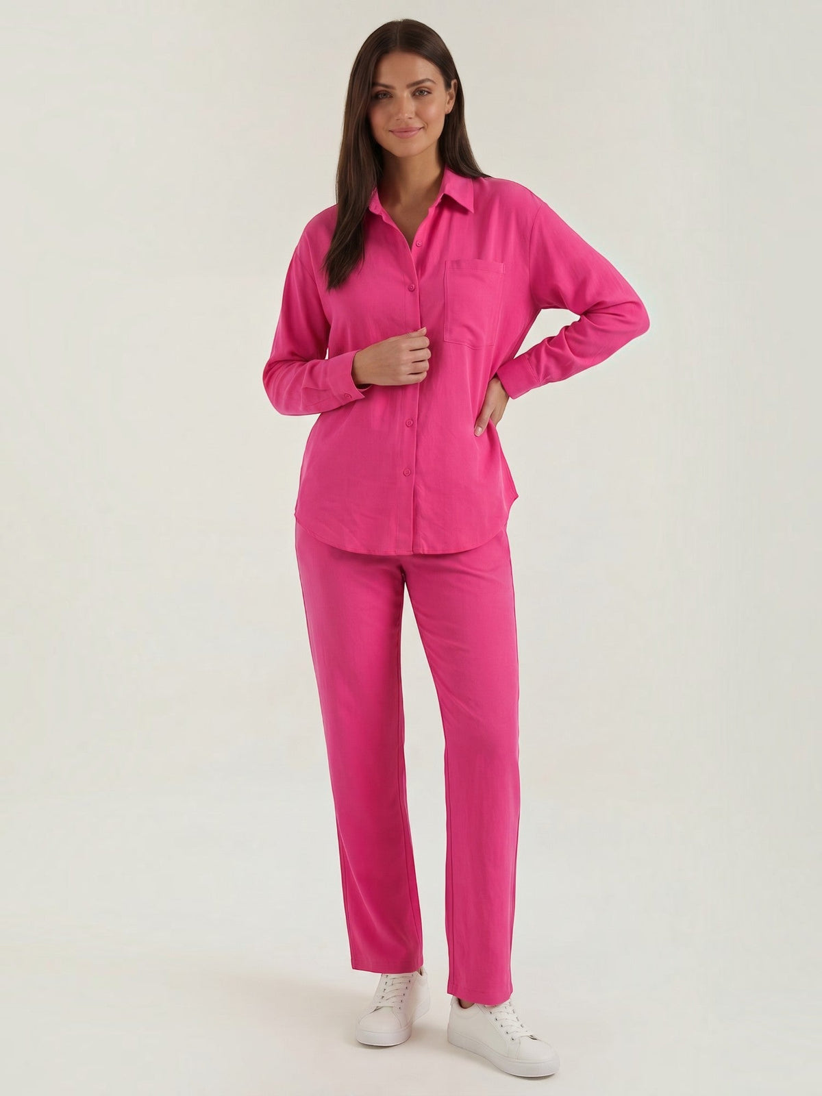 Amber Baumwoll Hosenanzug mit Overshirt
