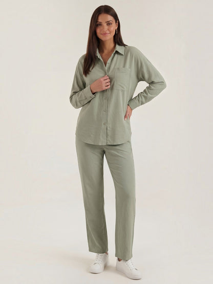 Amber Baumwoll Hosenanzug mit Overshirt