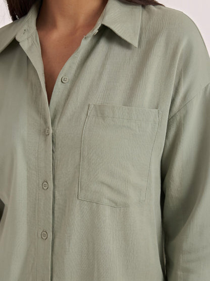 Amber Baumwoll Hosenanzug mit Overshirt