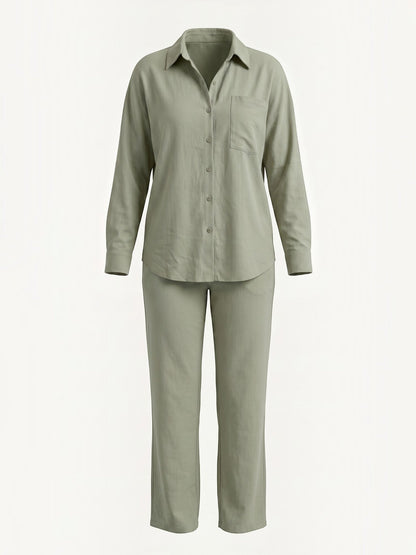 Amber Baumwoll Hosenanzug mit Overshirt