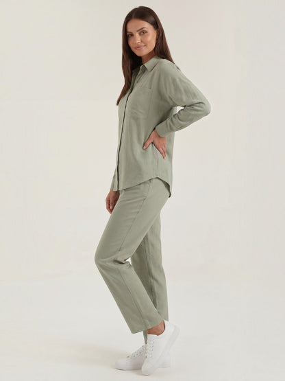 Amber Baumwoll Hosenanzug mit Overshirt