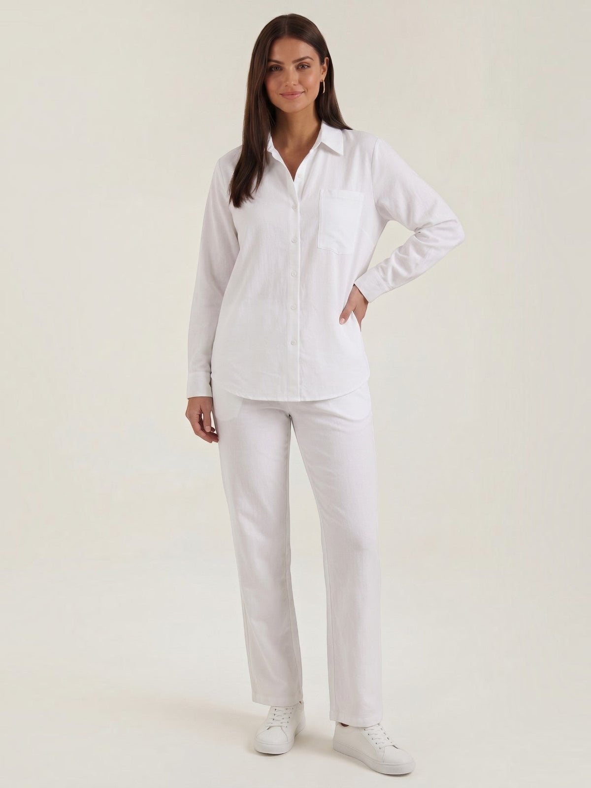 Amber Baumwoll Hosenanzug mit Overshirt
