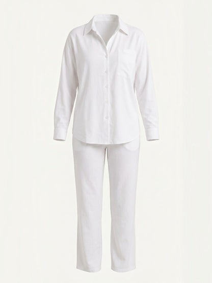 Amber Baumwoll Hosenanzug mit Overshirt