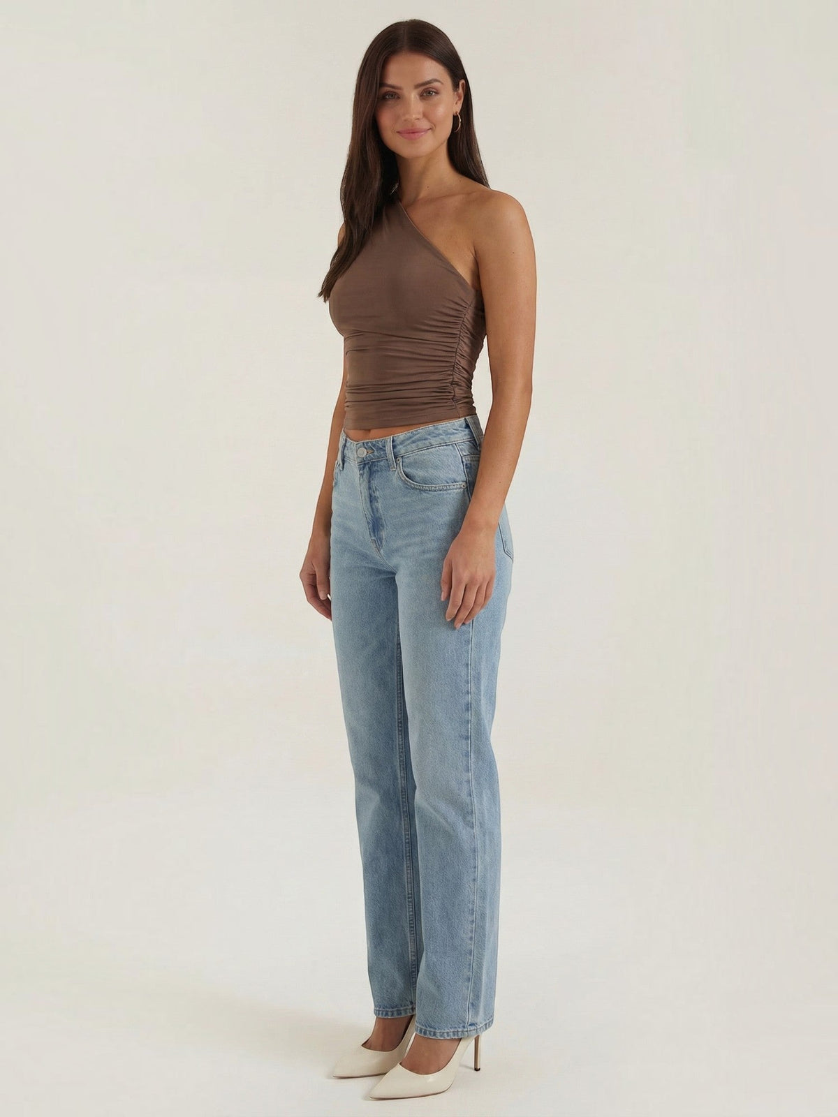 Briony Ärmelloses One-Shoulder-Top