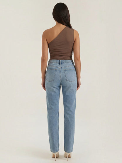 Briony Ärmelloses One-Shoulder-Top