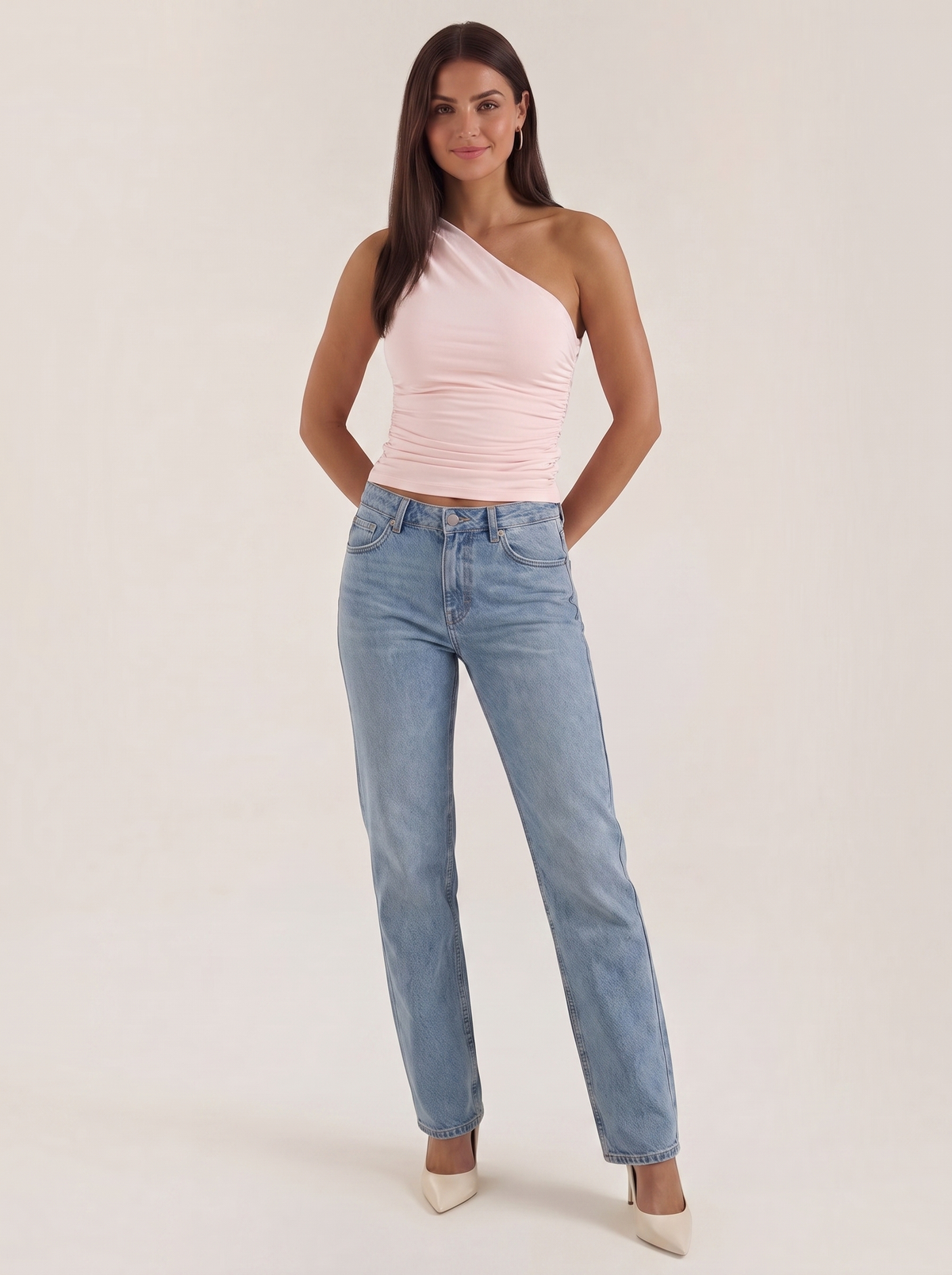 Briony Ärmelloses One-Shoulder-Top
