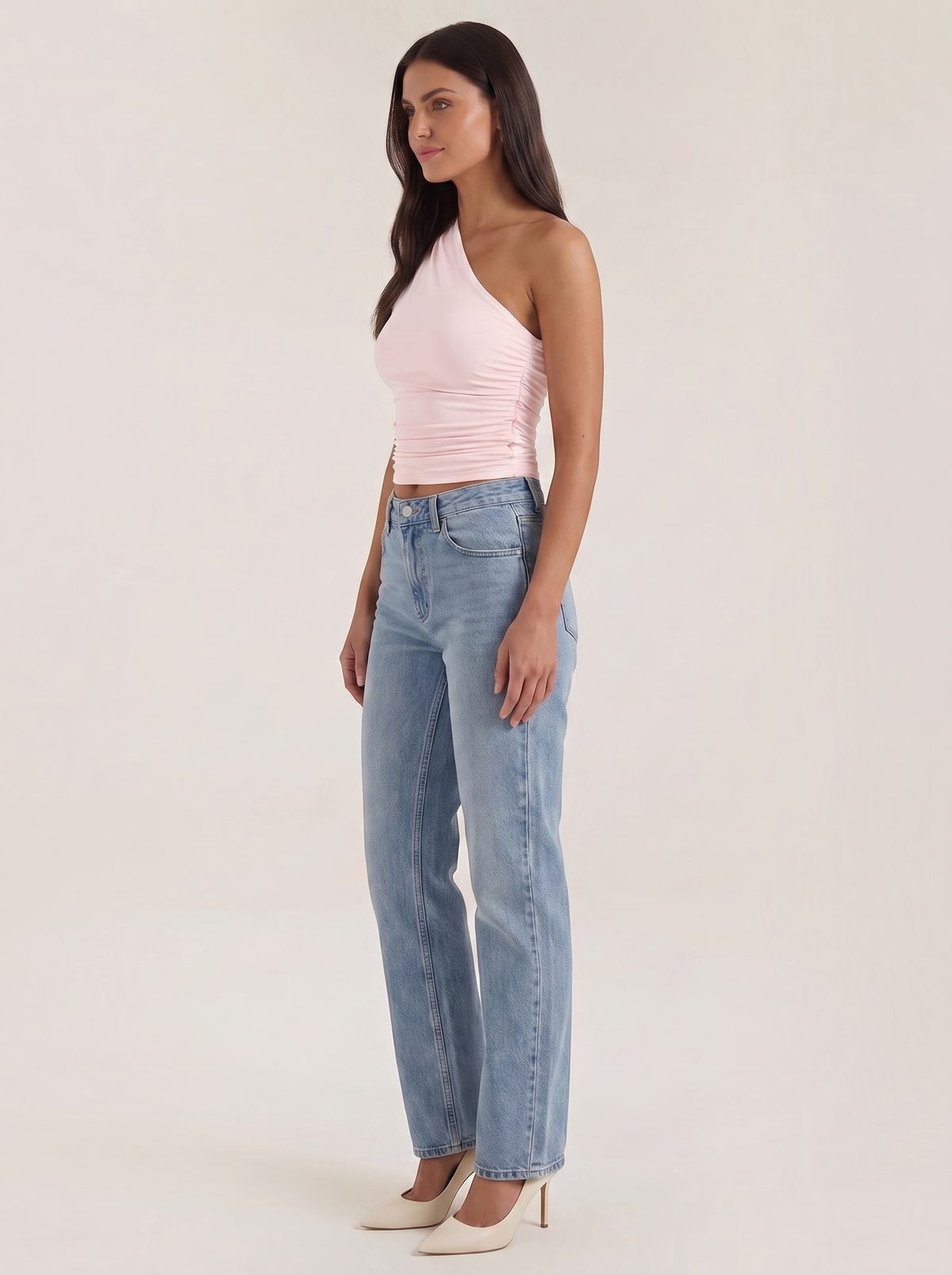 Briony Ärmelloses One-Shoulder-Top