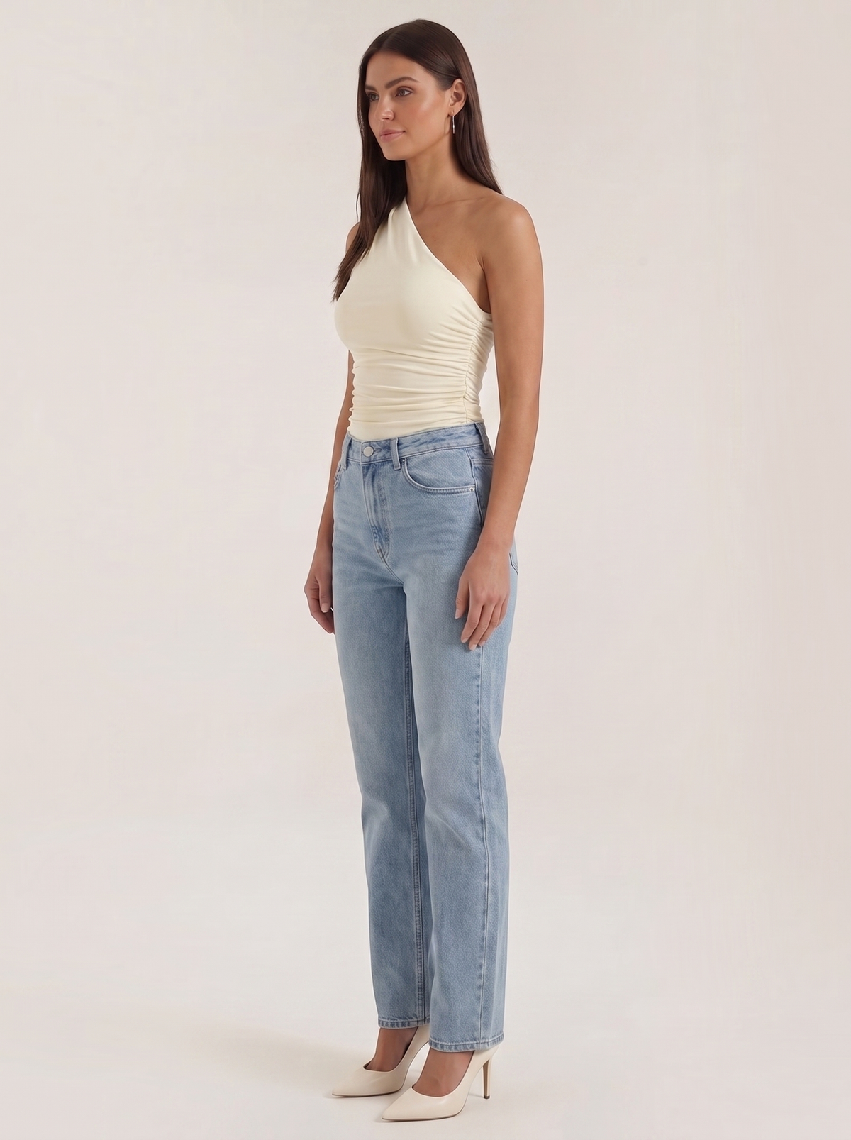 Briony Ärmelloses One-Shoulder-Top