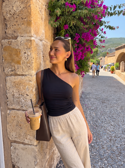 Briony Ärmelloses One-Shoulder-Top