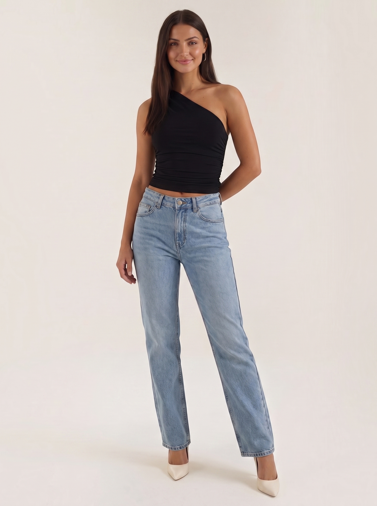 Briony Ärmelloses One-Shoulder-Top