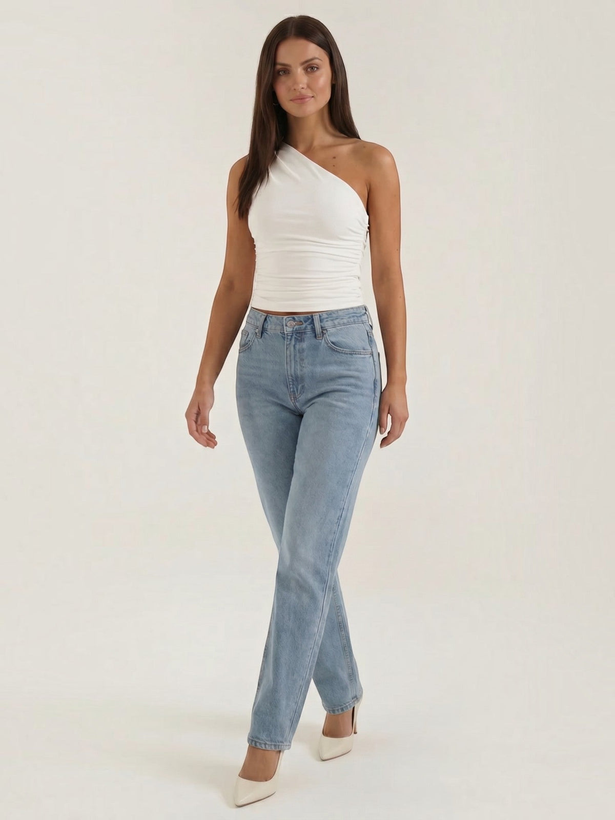 Briony Ärmelloses One-Shoulder-Top