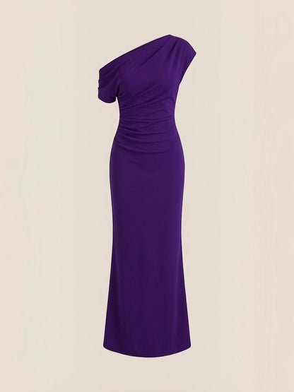 Candice Einschulter-Maxikleid
