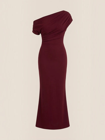 Candice Einschulter-Maxikleid