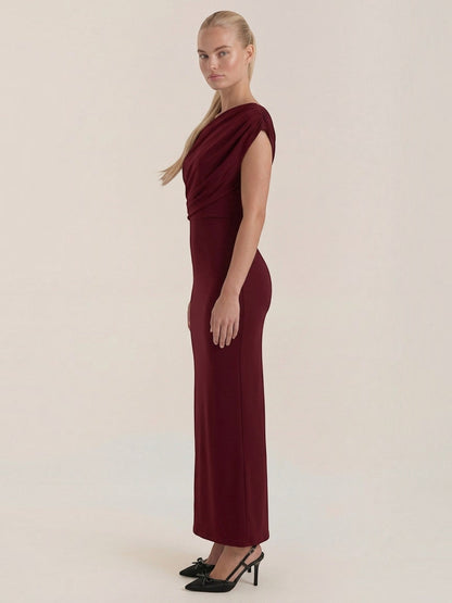 Candice Einschulter-Maxikleid