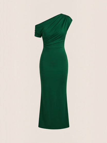 Candice Einschulter-Maxikleid