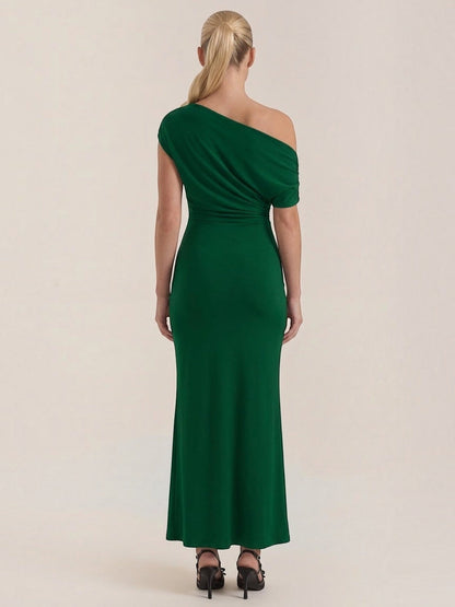 Candice Einschulter-Maxikleid