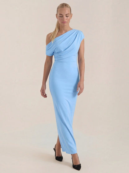 Candice Einschulter-Maxikleid