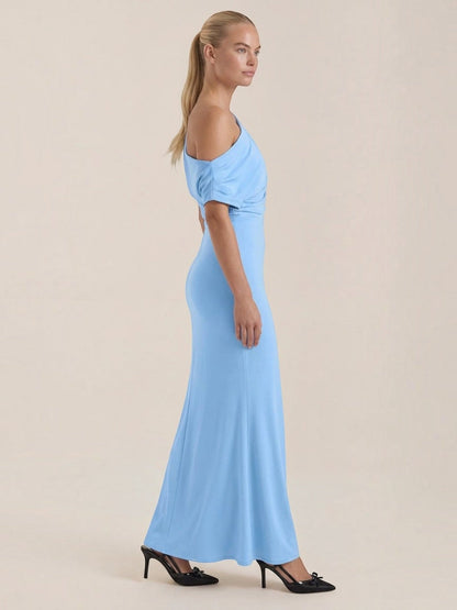 Candice Einschulter-Maxikleid