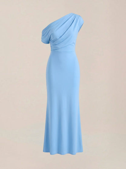 Candice Einschulter-Maxikleid