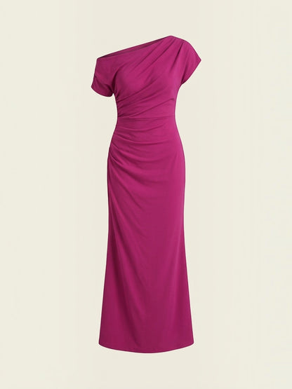 Candice Einschulter-Maxikleid