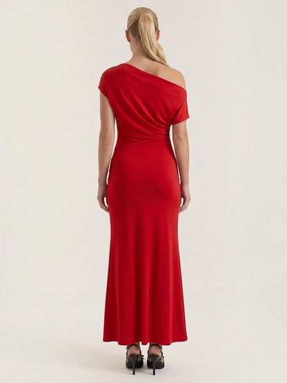Candice Einschulter-Maxikleid