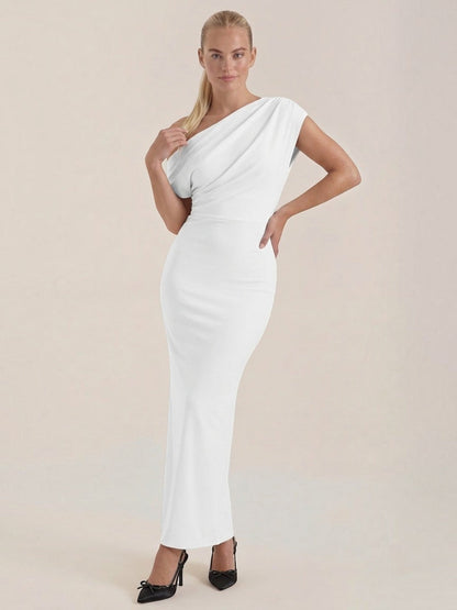 Candice Einschulter-Maxikleid