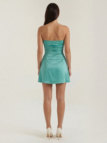 Genevieve Trägerloses Minikleid