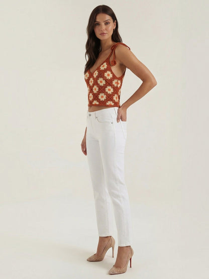 Gretchen Häkel-Top mit Blumenprint