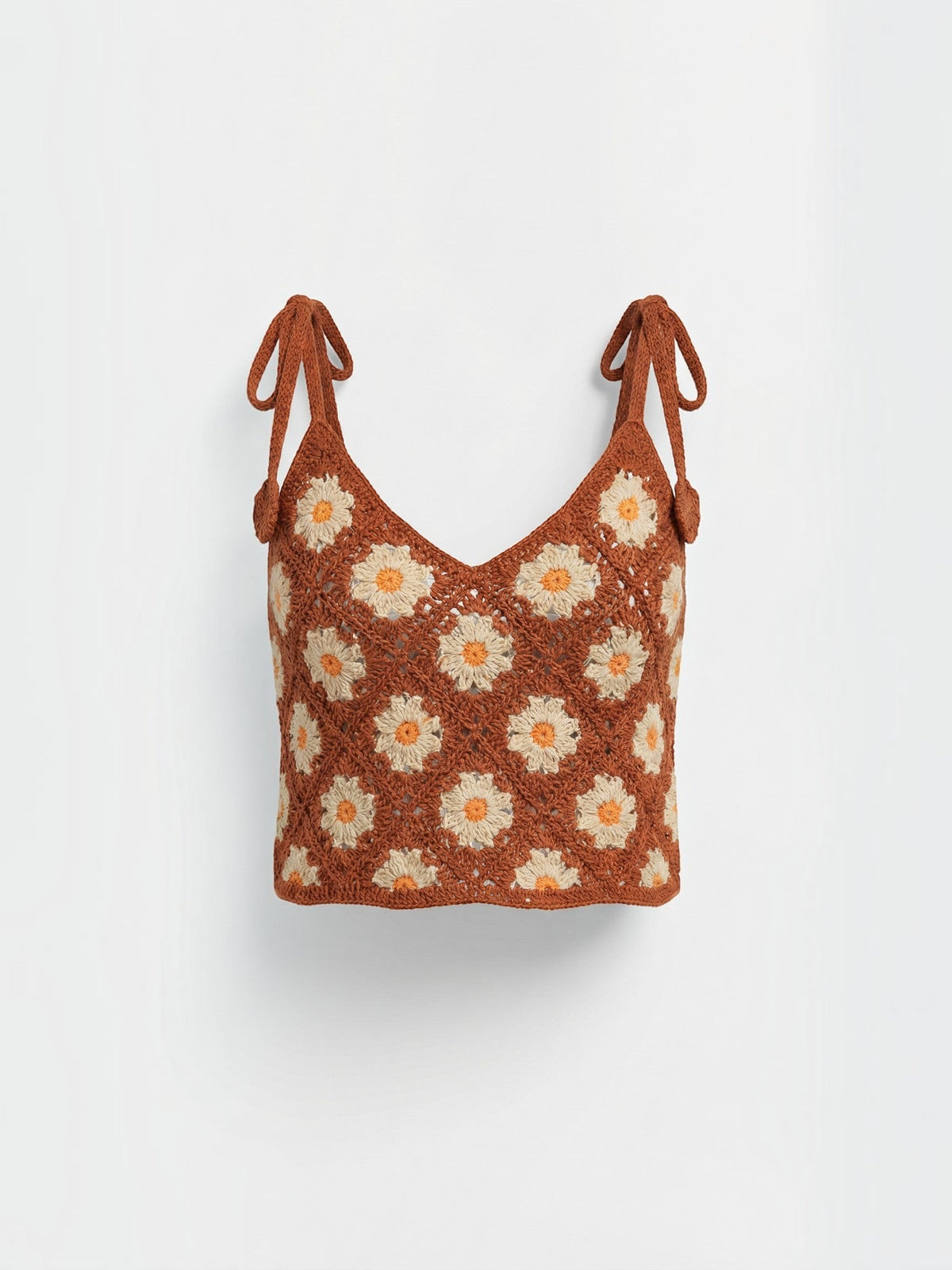 Gretchen Häkel-Top mit Blumenprint