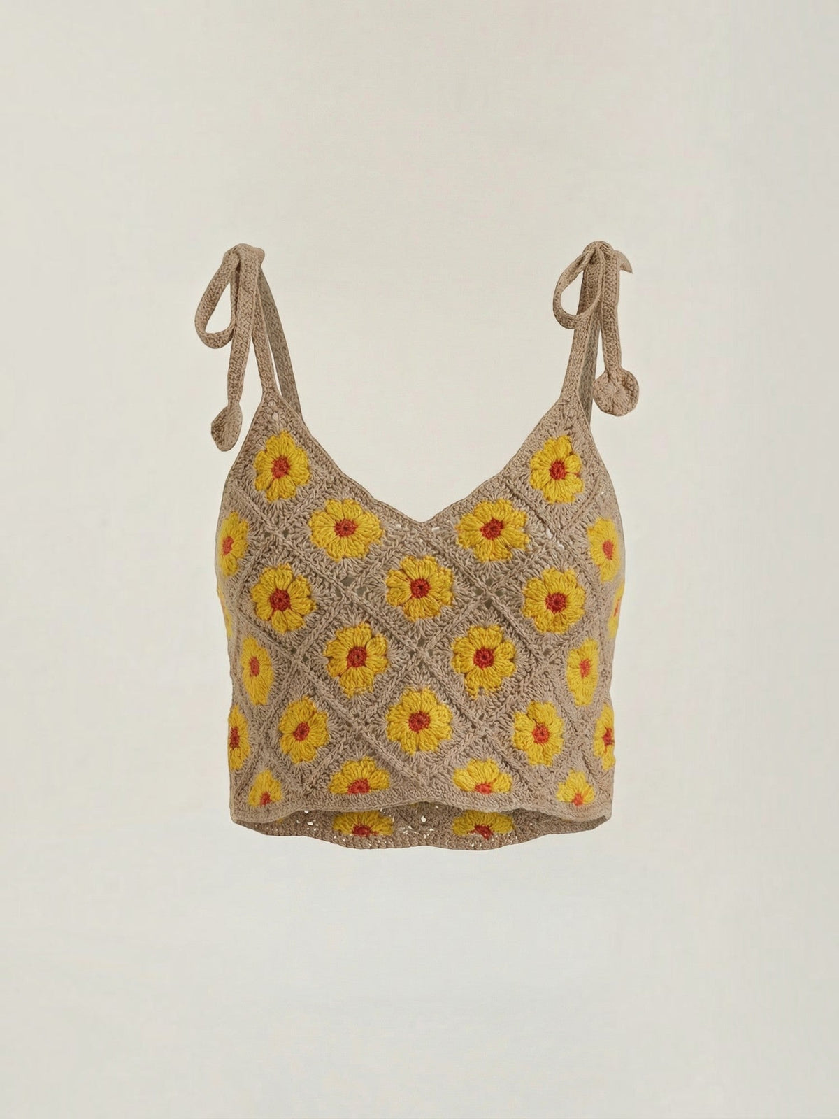 Gretchen Häkel-Top mit Blumenprint