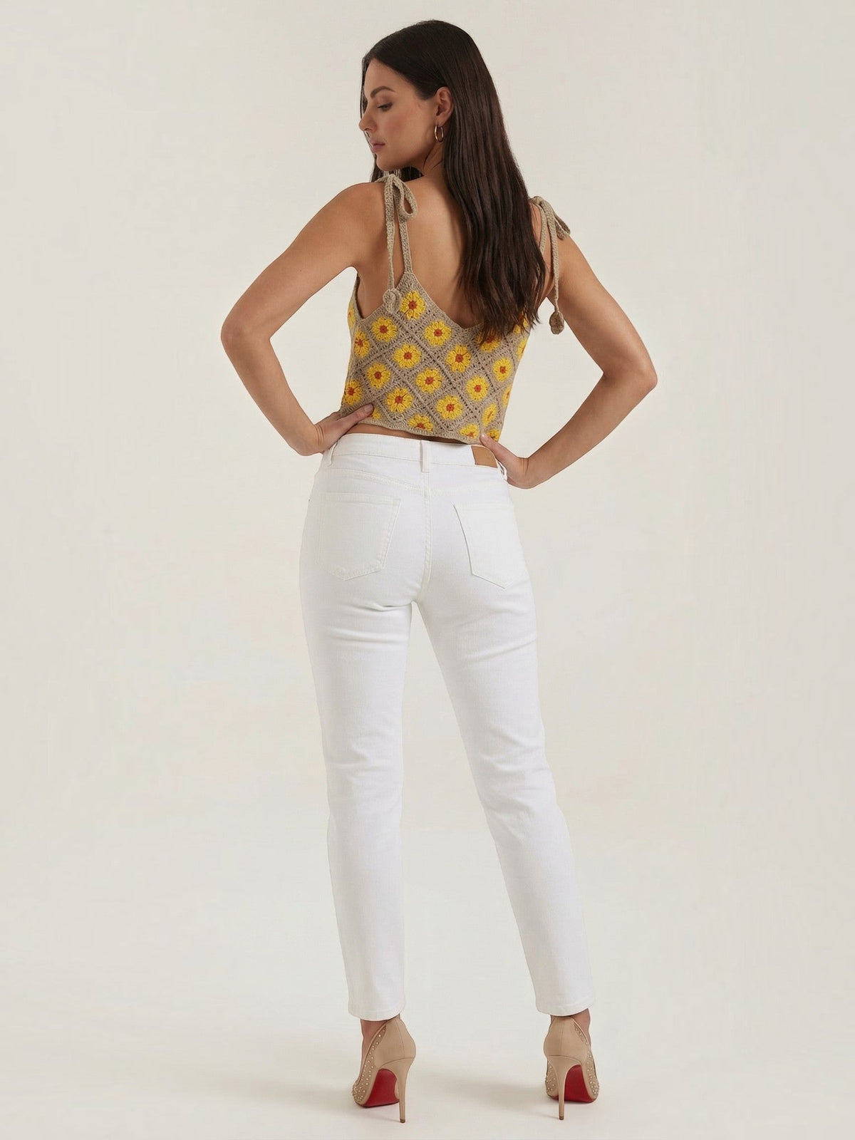 Gretchen Häkel-Top mit Blumenprint