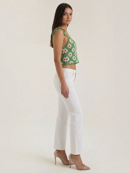 Gretchen Häkel-Top mit Blumenprint
