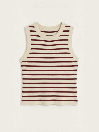 Heloise Strick-Crop-Top mit Streifenmuster