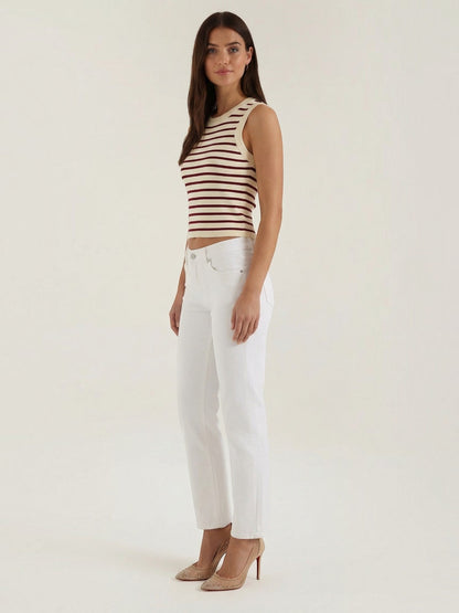 Heloise Strick-Crop-Top mit Streifenmuster