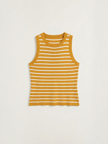 Heloise Strick-Crop-Top mit Streifenmuster