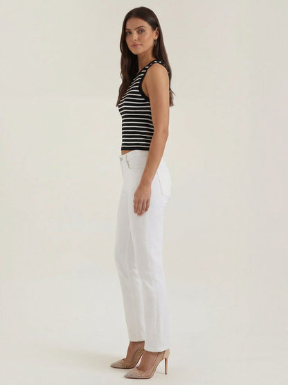 Heloise Strick-Crop-Top mit Streifenmuster