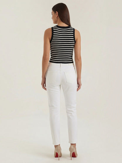 Heloise Strick-Crop-Top mit Streifenmuster