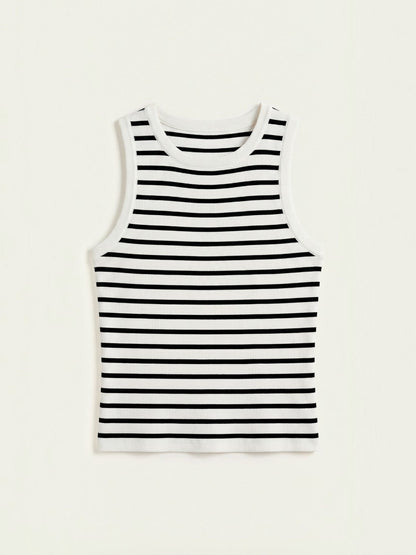 Heloise Strick-Crop-Top mit Streifenmuster