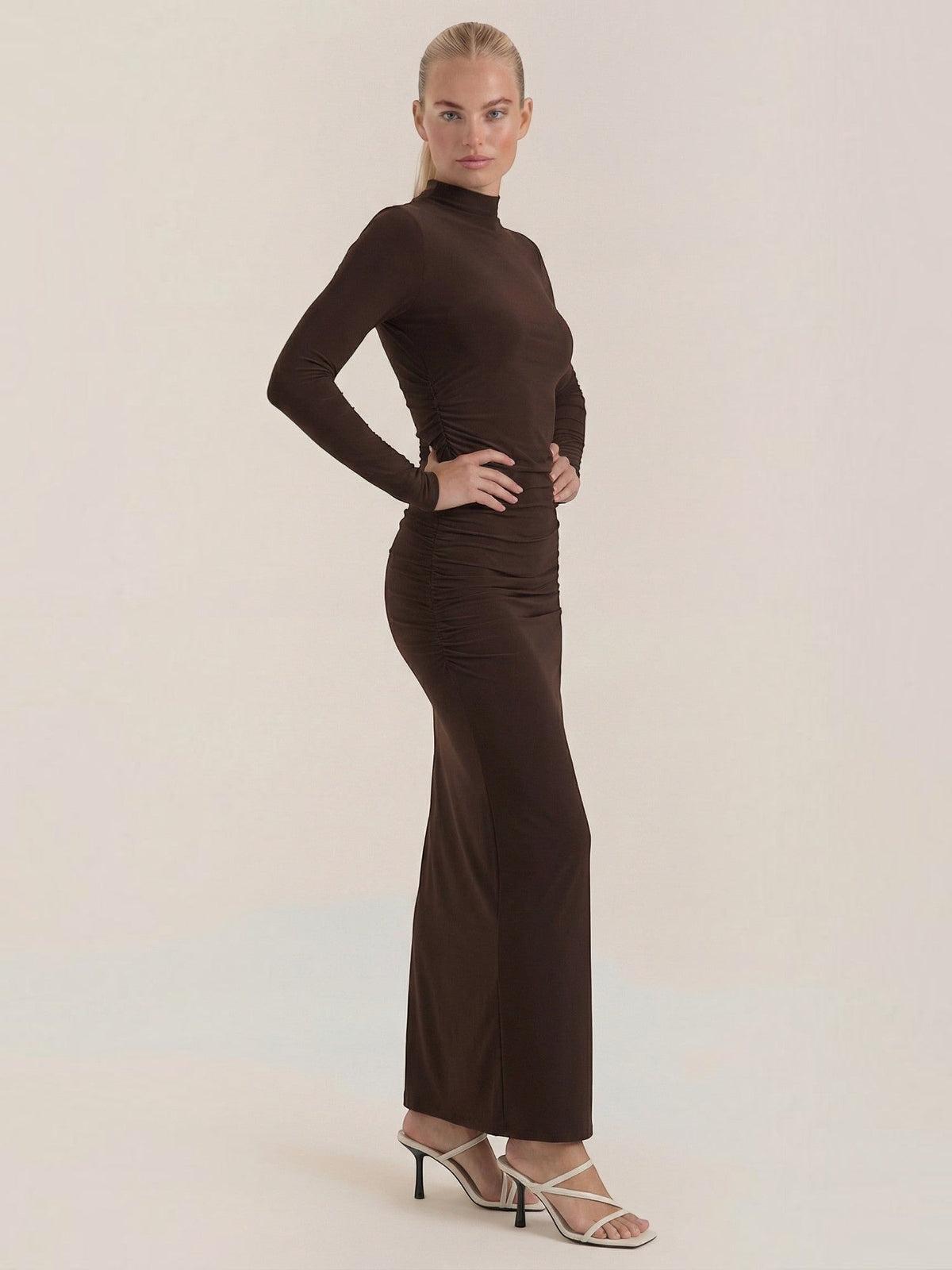 Krista Maxikleid mit Rollkragen