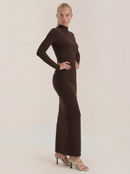 Krista Maxikleid mit Rollkragen