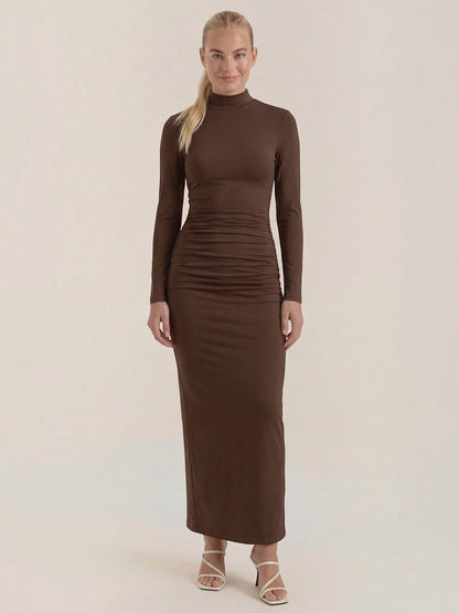 Krista Maxikleid mit Rollkragen
