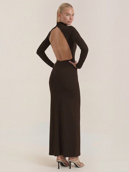 Krista Maxikleid mit Rollkragen