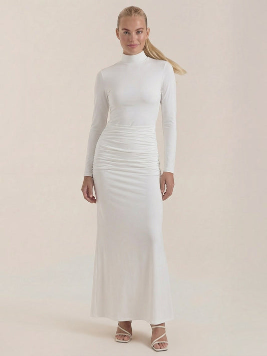 Krista Maxikleid mit Rollkragen