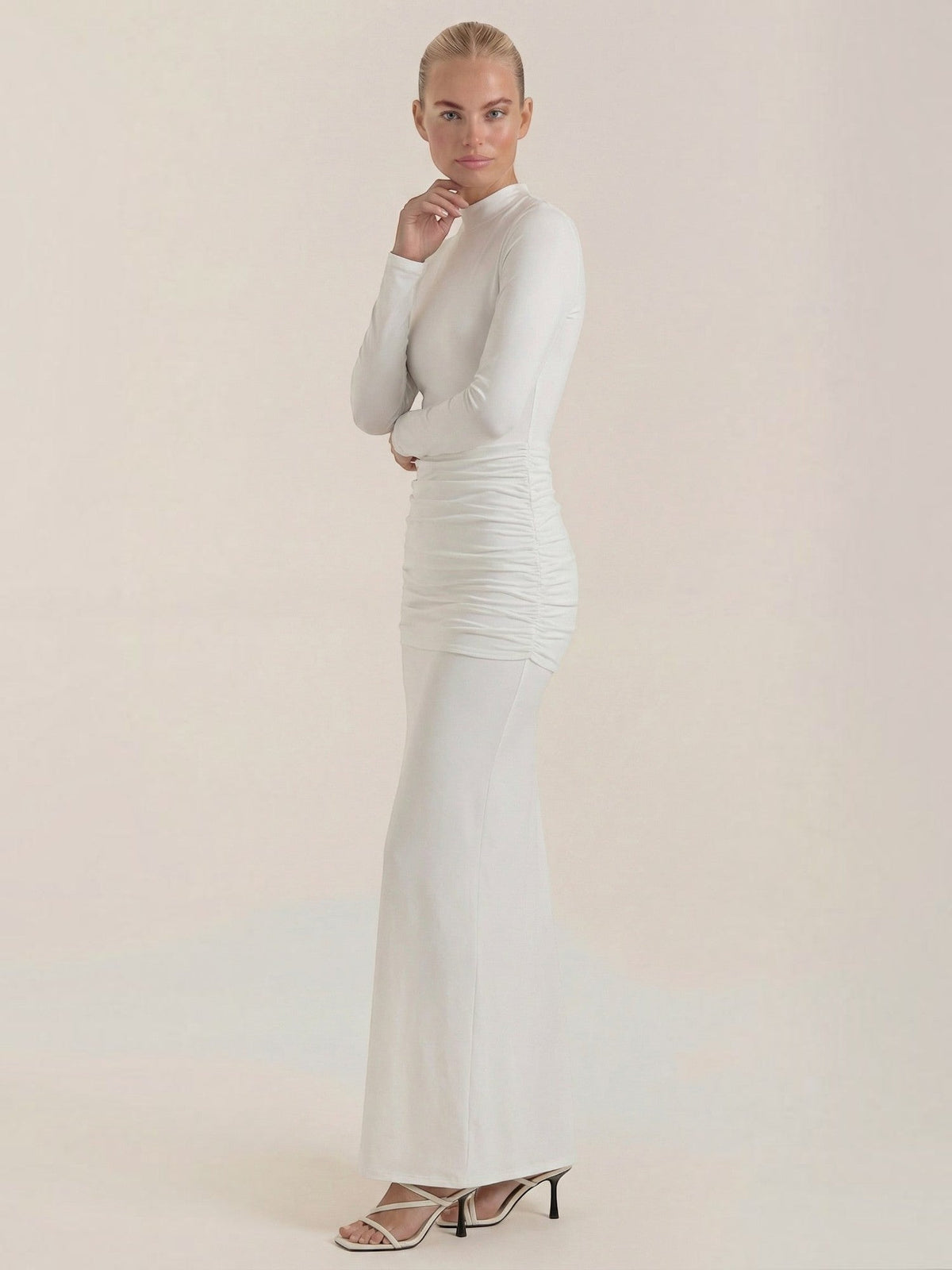 Krista Maxikleid mit Rollkragen