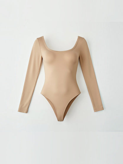 Nahtloser Langarm-Tanga-Body