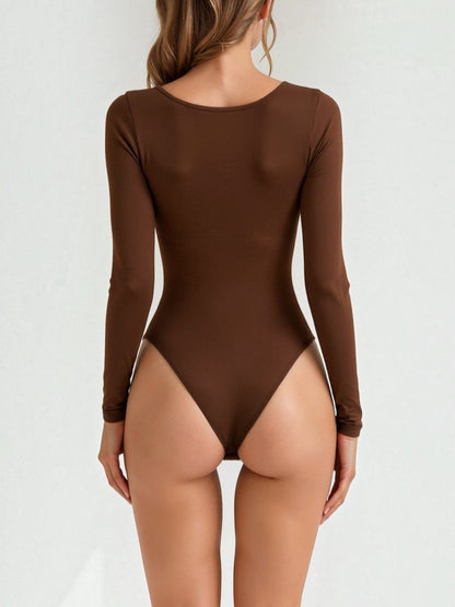 Nahtloser Langarm-Tanga-Body