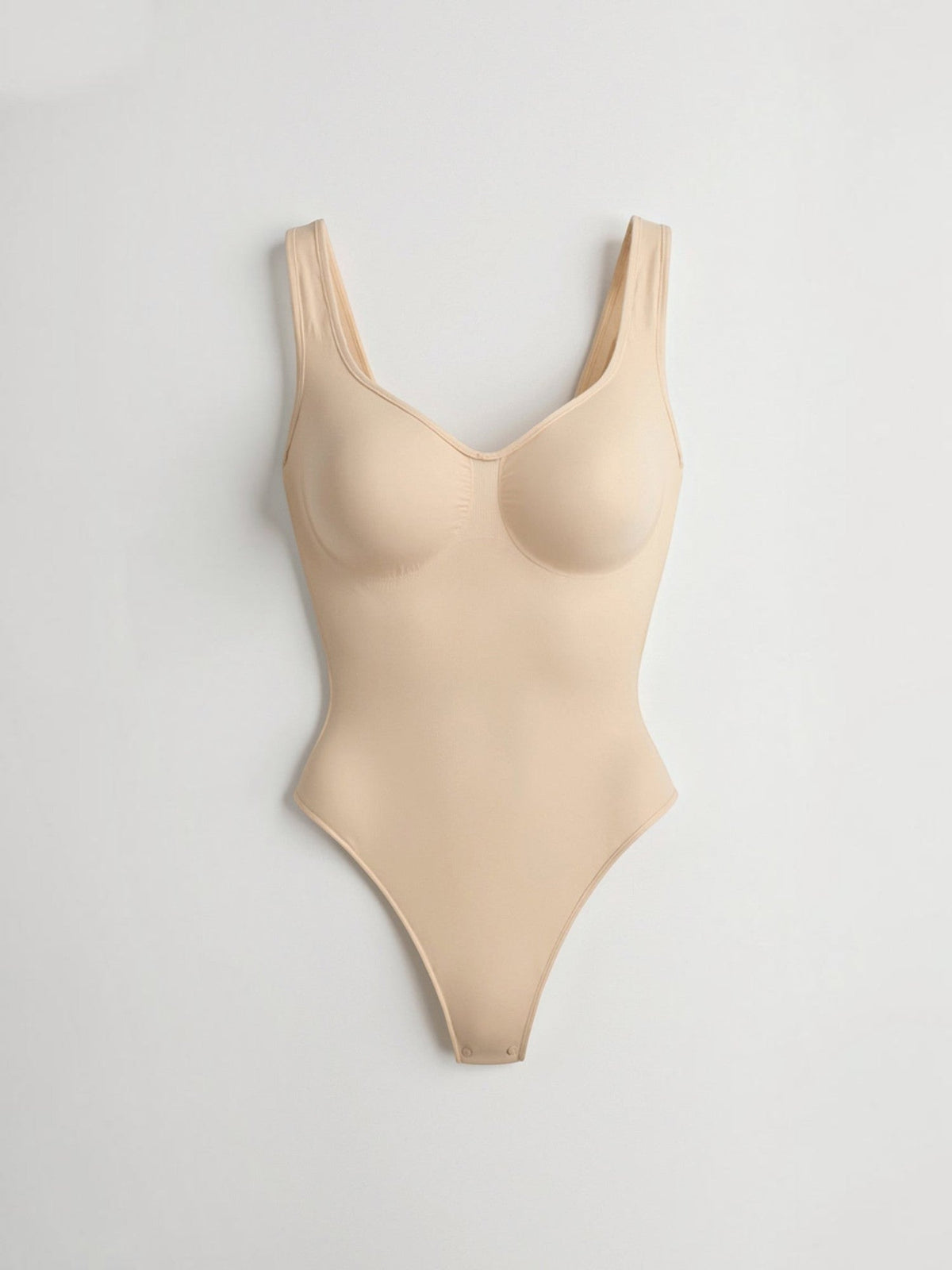 Nahtloser Tanga-Bodysuit mit U-Ausschnitt